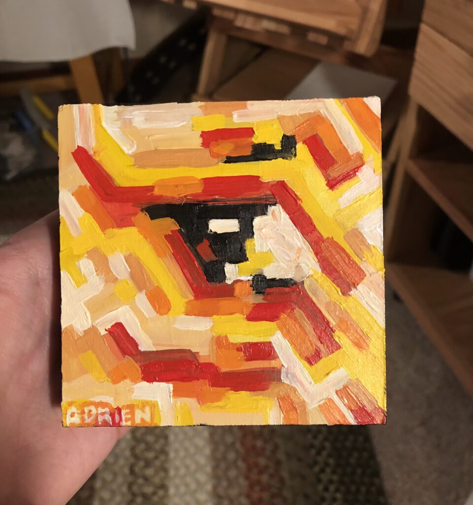 dubious eye acrylic painting